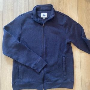 Men’s zip up navy sweater Old Navy size L.